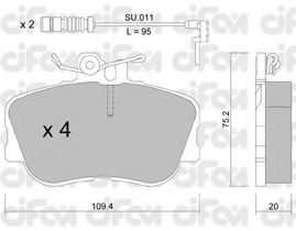 Imagine set placute frana,frana disc CIFAM 822-158-0K