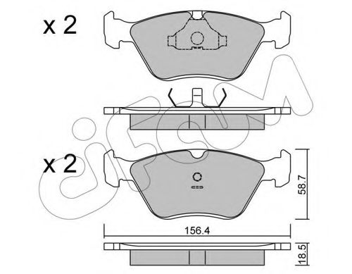 Imagine set placute frana,frana disc CIFAM 822-205-0