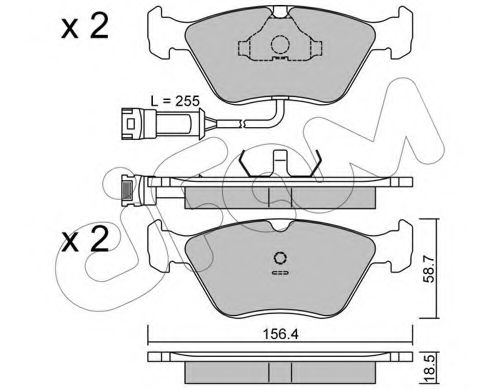 Imagine set placute frana,frana disc CIFAM 822-205-1