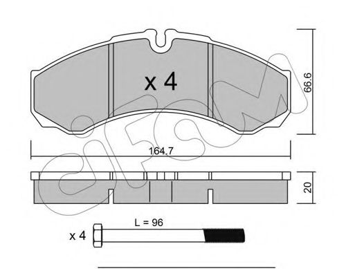 Imagine set placute frana,frana disc CIFAM 822-212-0