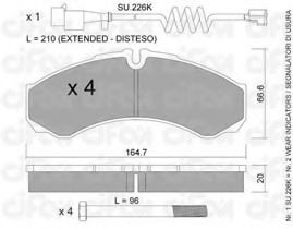 Imagine set placute frana,frana disc CIFAM 822-212-0K