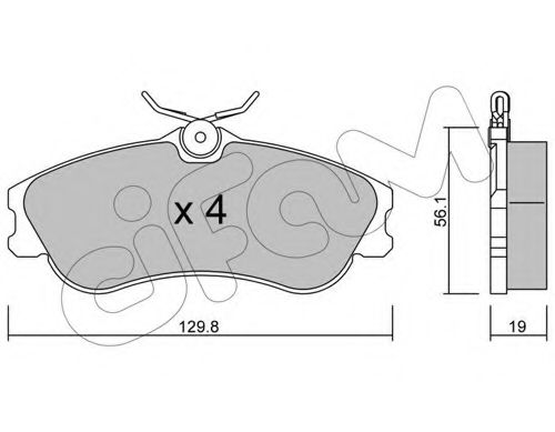 Imagine set placute frana,frana disc CIFAM 822-217-1