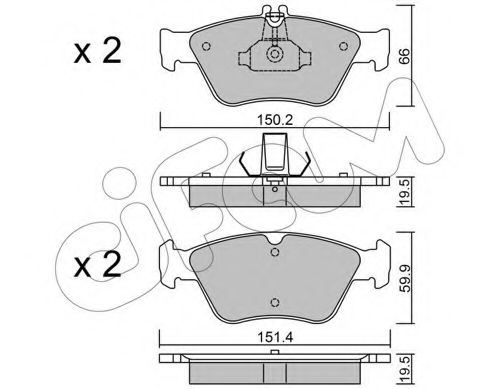 Imagine set placute frana,frana disc CIFAM 822-219-0