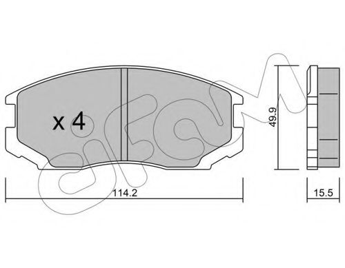 Imagine set placute frana,frana disc CIFAM 822-221-0