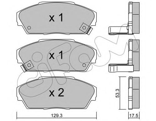 Imagine set placute frana,frana disc CIFAM 822-225-0