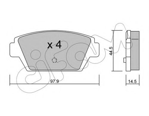 Imagine set placute frana,frana disc CIFAM 822-226-0