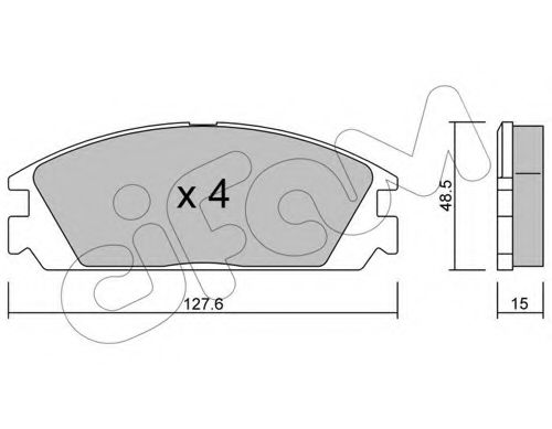 Imagine set placute frana,frana disc CIFAM 822-237-0