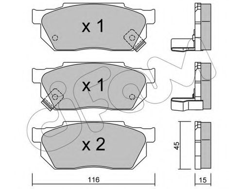 Imagine set placute frana,frana disc CIFAM 822-247-1