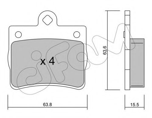 Imagine set placute frana,frana disc CIFAM 822-255-0