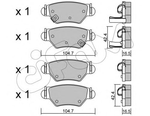 Imagine set placute frana,frana disc CIFAM 822-259-0