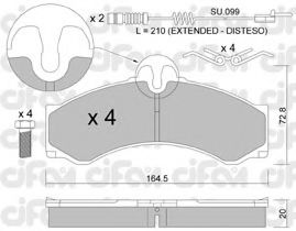 Imagine set placute frana,frana disc CIFAM 822-262-0K