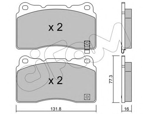 Imagine set placute frana,frana disc CIFAM 822-288-5