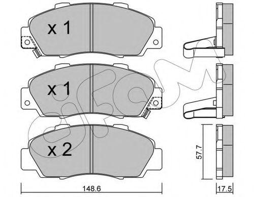 Imagine set placute frana,frana disc CIFAM 822-298-0