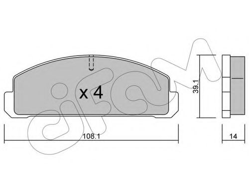 Imagine set placute frana,frana disc CIFAM 822-300-0