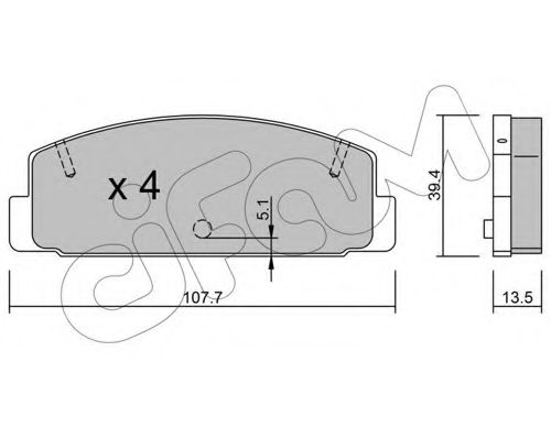 Imagine set placute frana,frana disc CIFAM 822-302-0