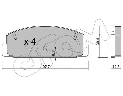 Imagine set placute frana,frana disc CIFAM 822-302-2