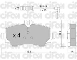 Imagine set placute frana,frana disc CIFAM 822-310-0K