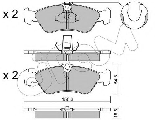 Imagine set placute frana,frana disc CIFAM 822-311-1