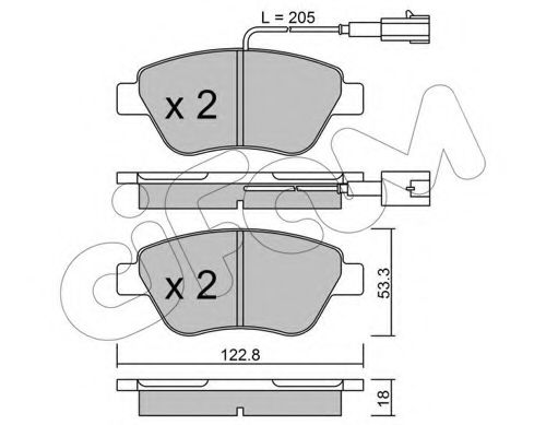 Imagine set placute frana,frana disc CIFAM 822-321-3