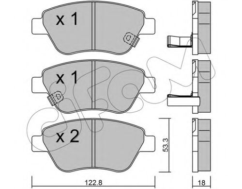 Imagine set placute frana,frana disc CIFAM 822-321-4