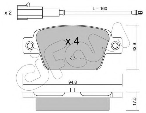 Imagine set placute frana,frana disc CIFAM 822-323-1