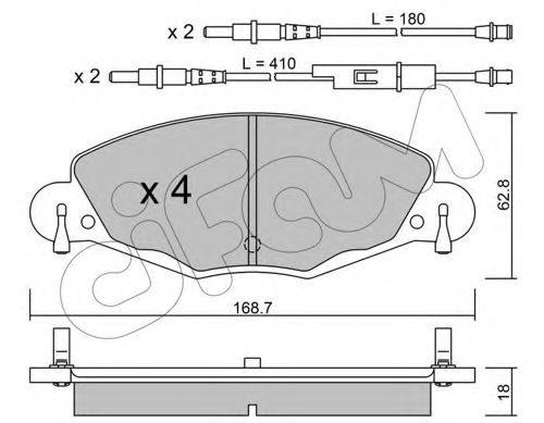 Imagine set placute frana,frana disc CIFAM 822-332-0