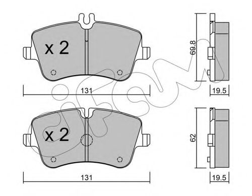 Imagine set placute frana,frana disc CIFAM 822-342-0