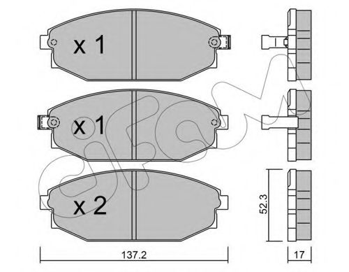 Imagine set placute frana,frana disc CIFAM 822-363-0