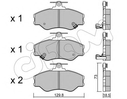 Imagine set placute frana,frana disc CIFAM 822-366-0