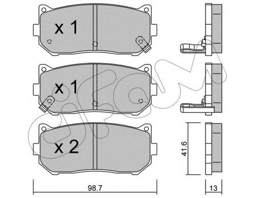 Imagine set placute frana,frana disc CIFAM 822-372-0