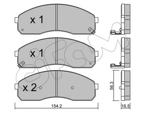 Imagine set placute frana,frana disc CIFAM 822-374-0