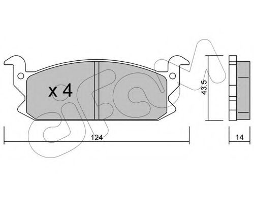 Imagine set placute frana,frana disc CIFAM 822-380-0