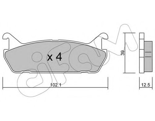 Imagine set placute frana,frana disc CIFAM 822-390-0