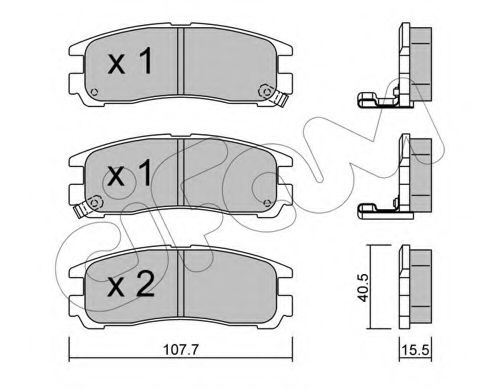 Imagine set placute frana,frana disc CIFAM 822-398-0