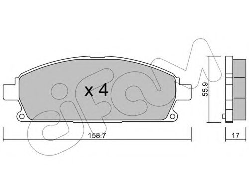 Imagine set placute frana,frana disc CIFAM 822-406-0