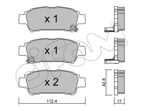 Imagine set placute frana,frana disc CIFAM 822-428-0