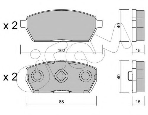 Imagine set placute frana,frana disc CIFAM 822-438-0