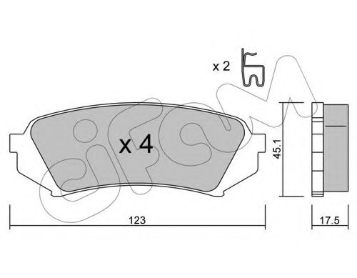 Imagine set placute frana,frana disc CIFAM 822-453-0