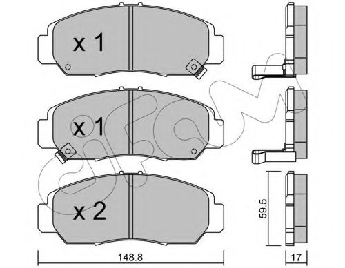 Imagine set placute frana,frana disc CIFAM 822-462-0