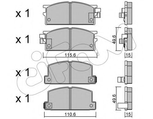 Imagine set placute frana,frana disc CIFAM 822-466-0