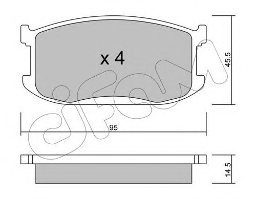 Imagine set placute frana,frana disc CIFAM 822-467-0