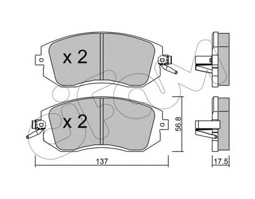 Imagine set placute frana,frana disc CIFAM 822-500-1