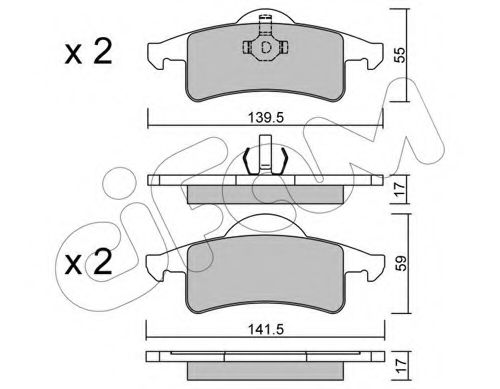 Imagine set placute frana,frana disc CIFAM 822-526-0