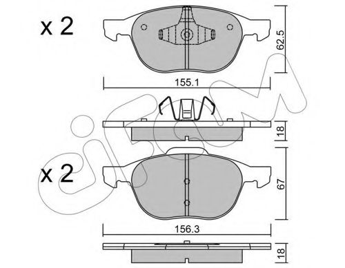 Imagine set placute frana,frana disc CIFAM 822-534-0