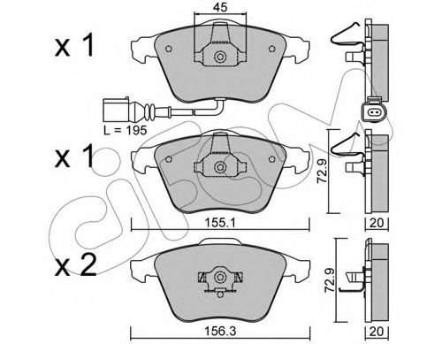 Imagine set placute frana,frana disc CIFAM 822-549-2