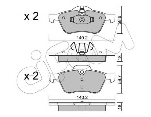 Imagine set placute frana,frana disc CIFAM 822-555-0