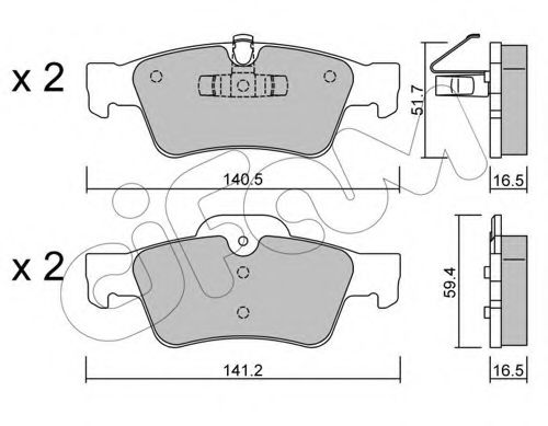 Imagine set placute frana,frana disc CIFAM 822-568-1