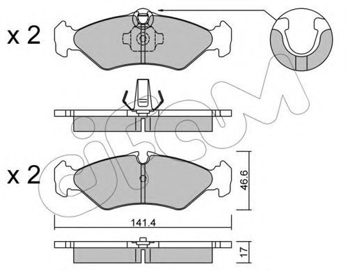 Imagine set placute frana,frana disc CIFAM 822-571-1