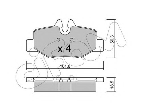 Imagine set placute frana,frana disc CIFAM 822-576-0