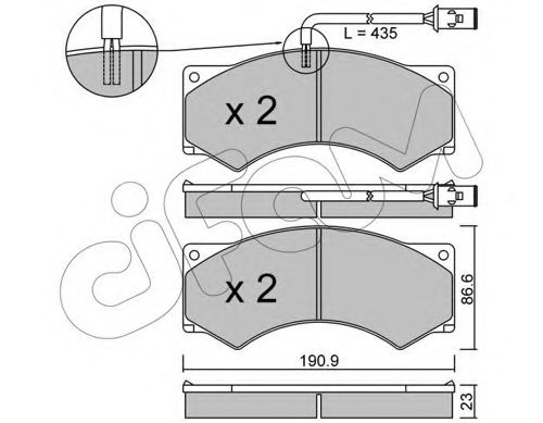 Imagine set placute frana,frana disc CIFAM 822-579-1